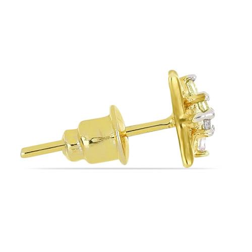 BUY REAL WHITE DIAMOND GEMSTONE 14K GOLD CLASSIC EARRINGS